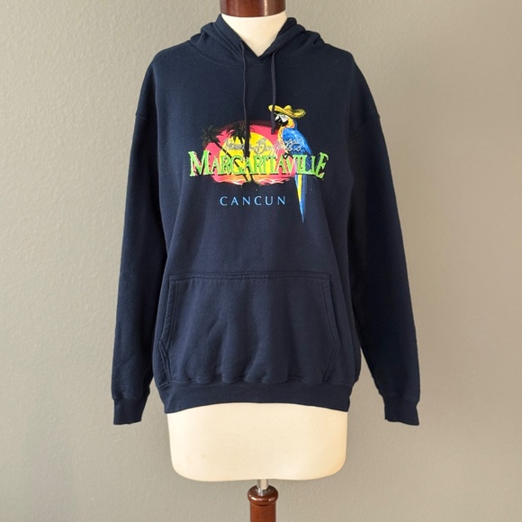 Jimmy Buffet Margaritaville Cancun Navy blue Long sleeve Sweatshirt Sz L - Picture 7 of 7